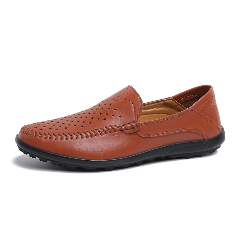 Genuine Leather Men Shoes Casual Italian Mens Loafers Moccasins Luxury Brand Formal Slip on Male Boat Shoes Zapatos De Hombre