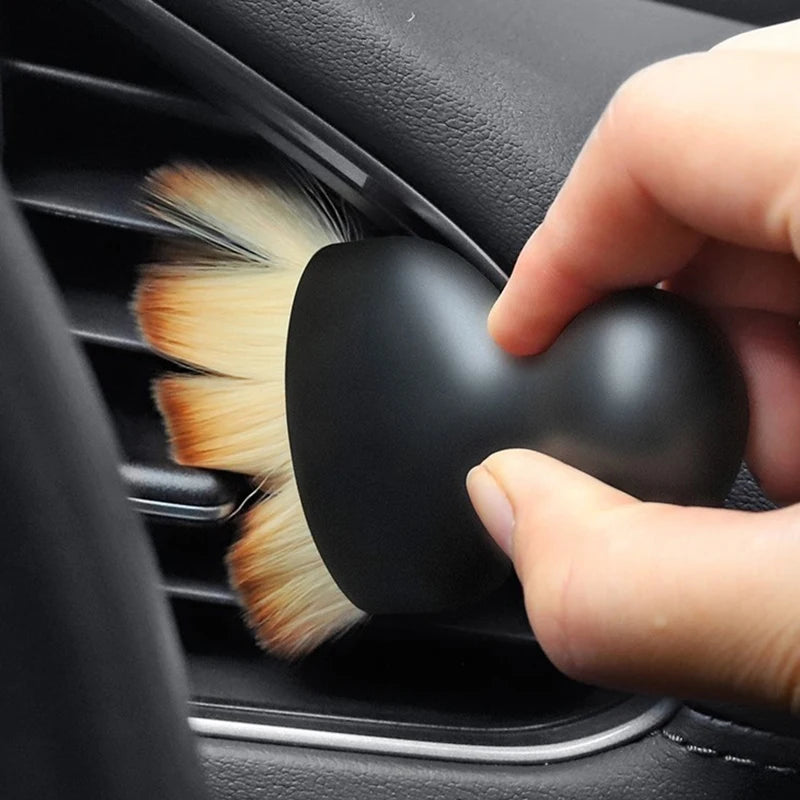 Car Interior Cleaning Brush Curved Design Ultra Soft Dust Sweeping Soft Brush Air Conditioning Outlet Car Beauty Cleaning Tools