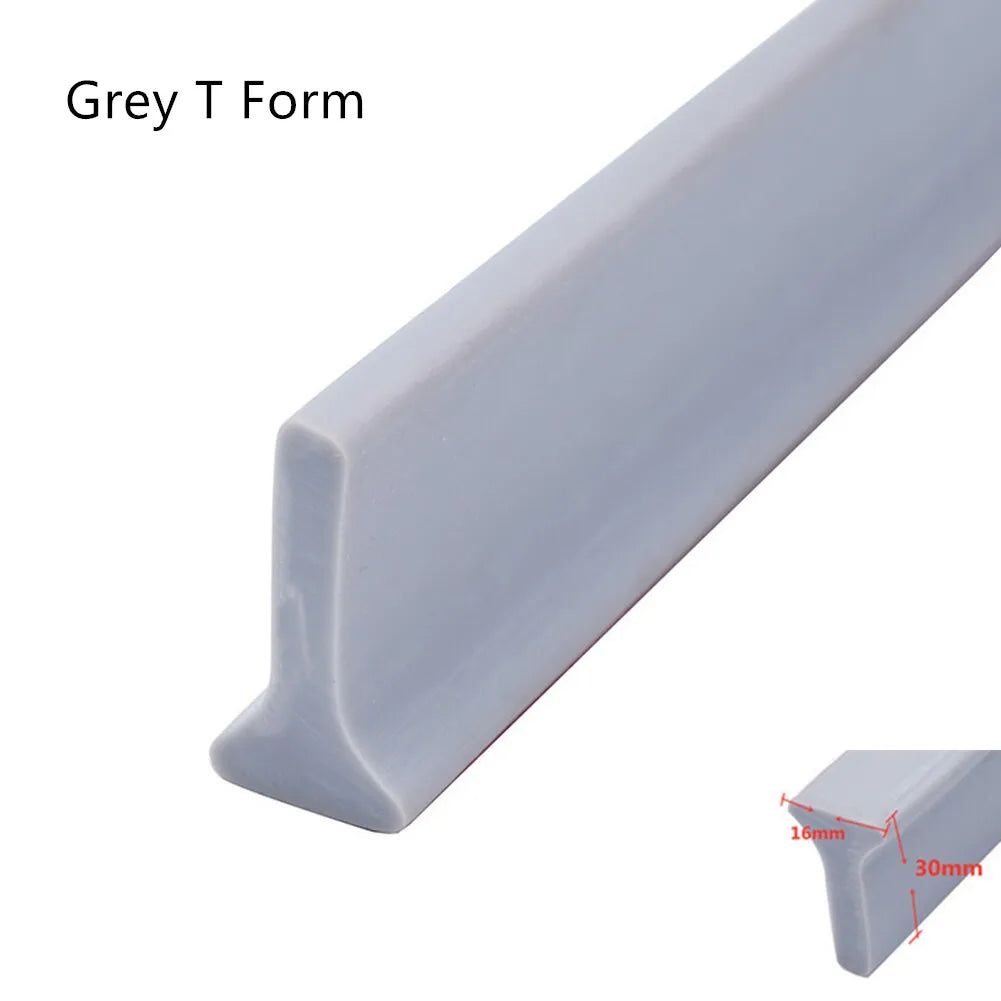 1-3M Water Shower Dam Bathroom Water Stopper Silicone Retaining Strip Flood Barrier Dry And Wet Separation Blocker