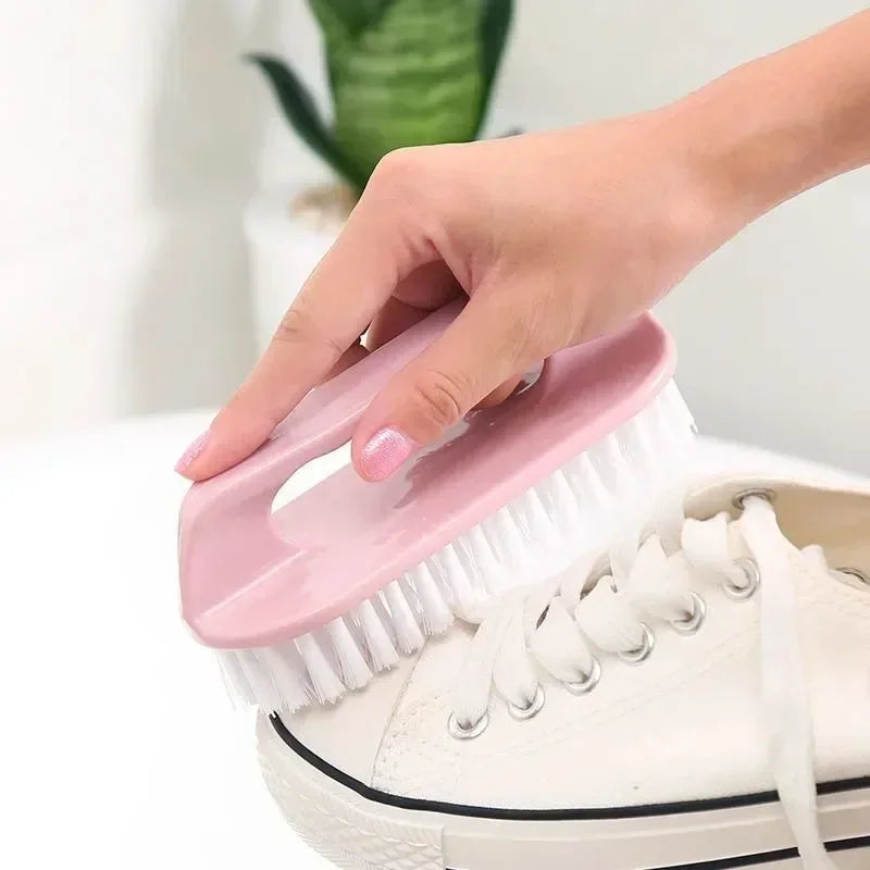 1PC Stiff Bristle Bathroom Brush Shoe Wash Plastic Brush Multi-functional Household Hand-held Cleaning Brush Laundry