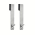 2pcs Stainless Steel Over Glass Door Shower Door Back Shower S-Shape Towel Hooks Bathroom Bathrobe Hanger Holder Rack