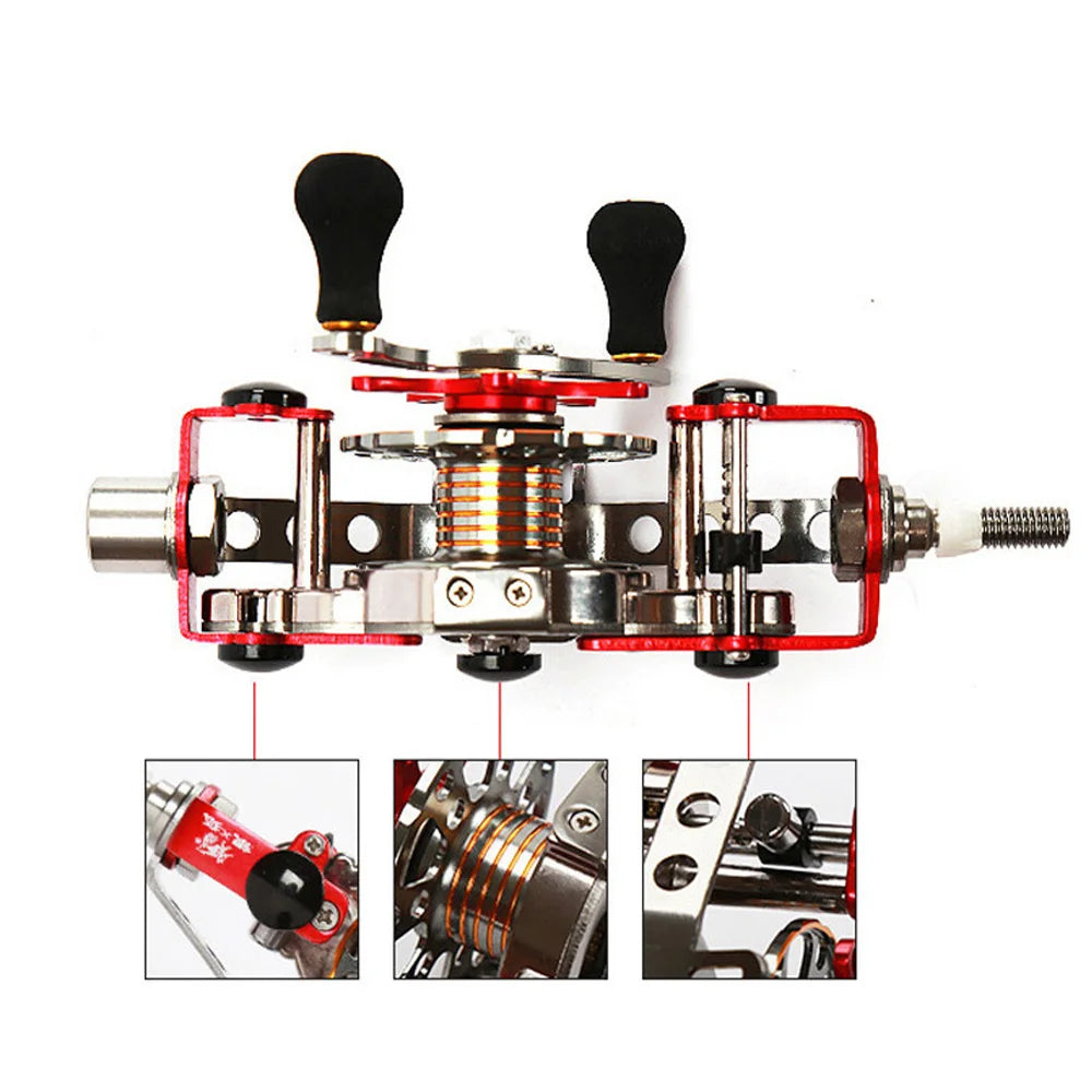 Automatic Discharge All-Metal Body Hollow Fishing Reel DIY Modification Wire-speed Play in The Inner Alignment for Most Hand Rod
