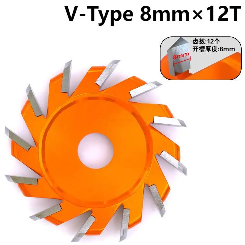 U/V-type 6/8/12 Teeth Aluminum-plastic Plate 90° Folded Right-angle Cutting Blade, Round Bottom carving Disc Woodworking Tools