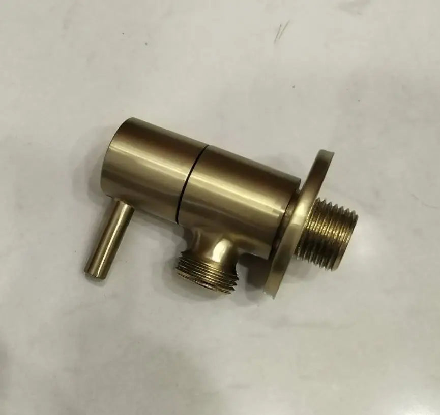1/2"male x 1/2" male Brass Bathroom brushed gold  black Angle Stop Valve Chrome Copper Tap Toilet Bathroom Basin laundry AG666