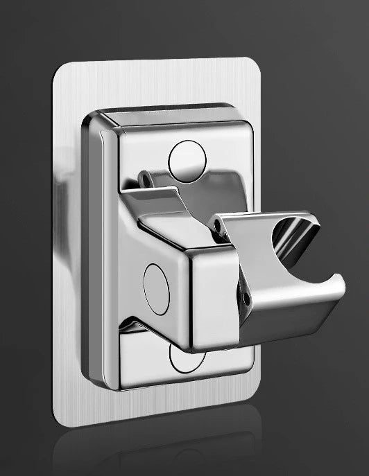 1pc Universal Shower Head Holder, ABS Wall Mount Bracket with Adhesive Stick for Bathroom
