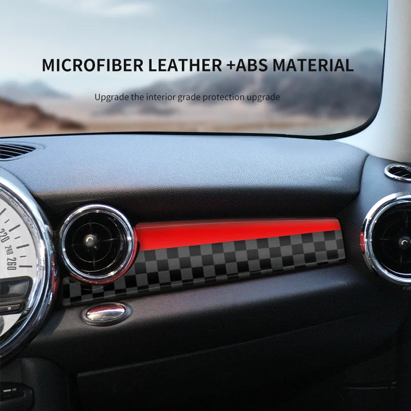 Car Dashboard Decal Leather Sticker For Mini Cooper R56 R55 R54 R57 R58 R59 Car Accessories Styling Only Left handdrive