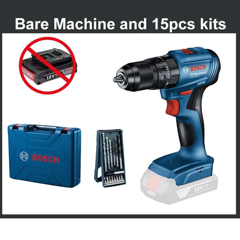 Perceuse à percussion sans balais BOSCH GSB185LI Professional Tournevis électrique 18V Li-ion sans fil à vitesse variable