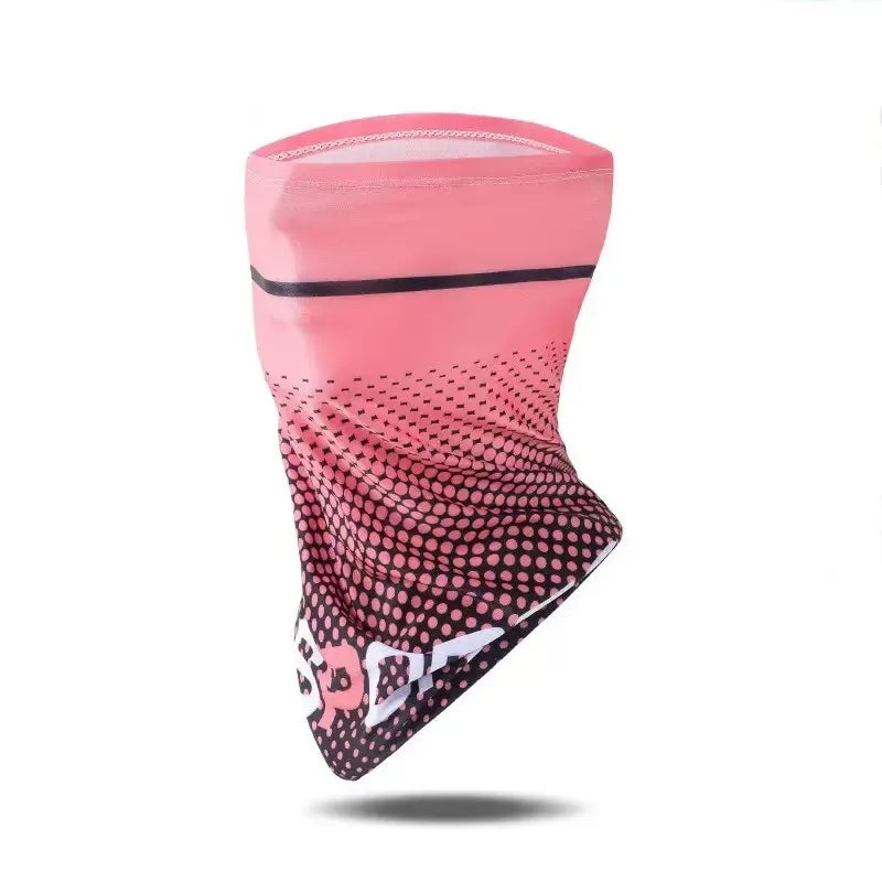 Ice Silk Sunscreen Mask For Men Women Outdoor Cycling Face Cover Solid Color Neck Wrap UV Protection Ear Bandana Scarf Summer