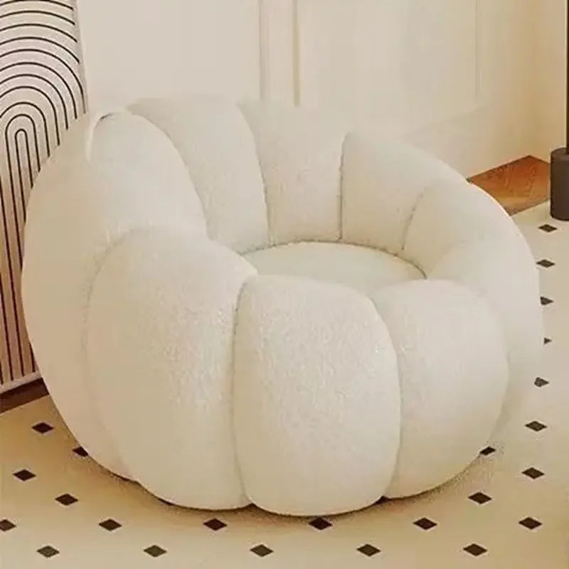 Lazy Sofa Reclining and Sleeping Cream Wind Pumpkin Pedal Bean Bag Tatami Single Small Sofa Lazy Nest Chair