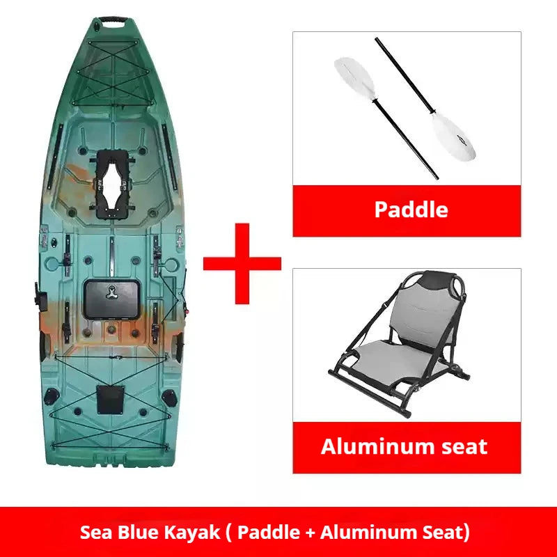 Modular Kayak Electric Pedal Driven HDPE Fishing Boat Portable Take Apart Canoe Motorized Lightweight Durable Accessories Gear