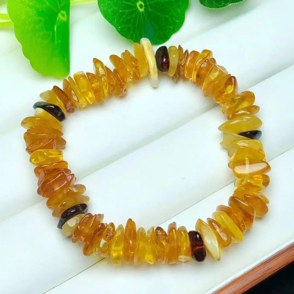 Natural Amber Necklace Healing Crystal Jewelry Vintage Bohemian Style Baltic Amber Choker for Women