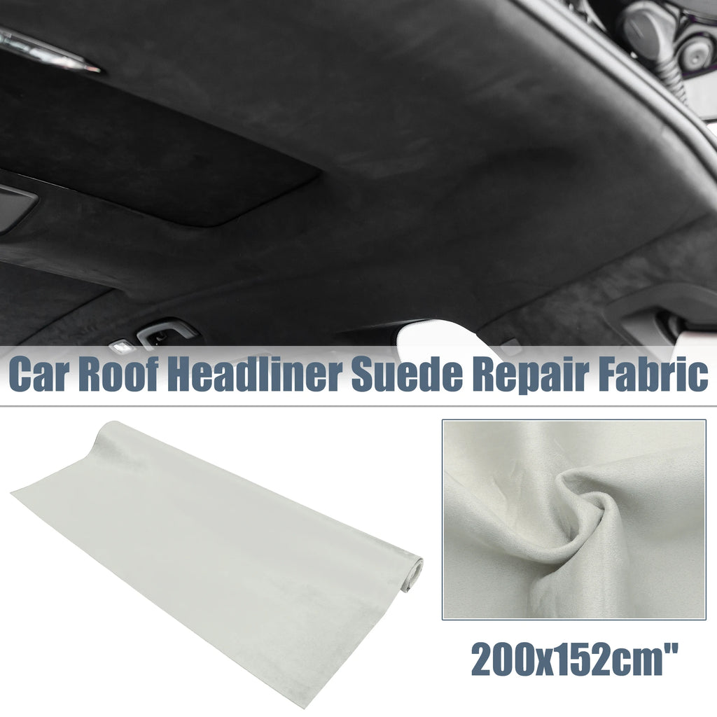 UXCELL Suede Headliner Fabric Foam Backed for Car Truck Interior Trim Protect Aging Broken Faded DIY Replacement 200x152cm