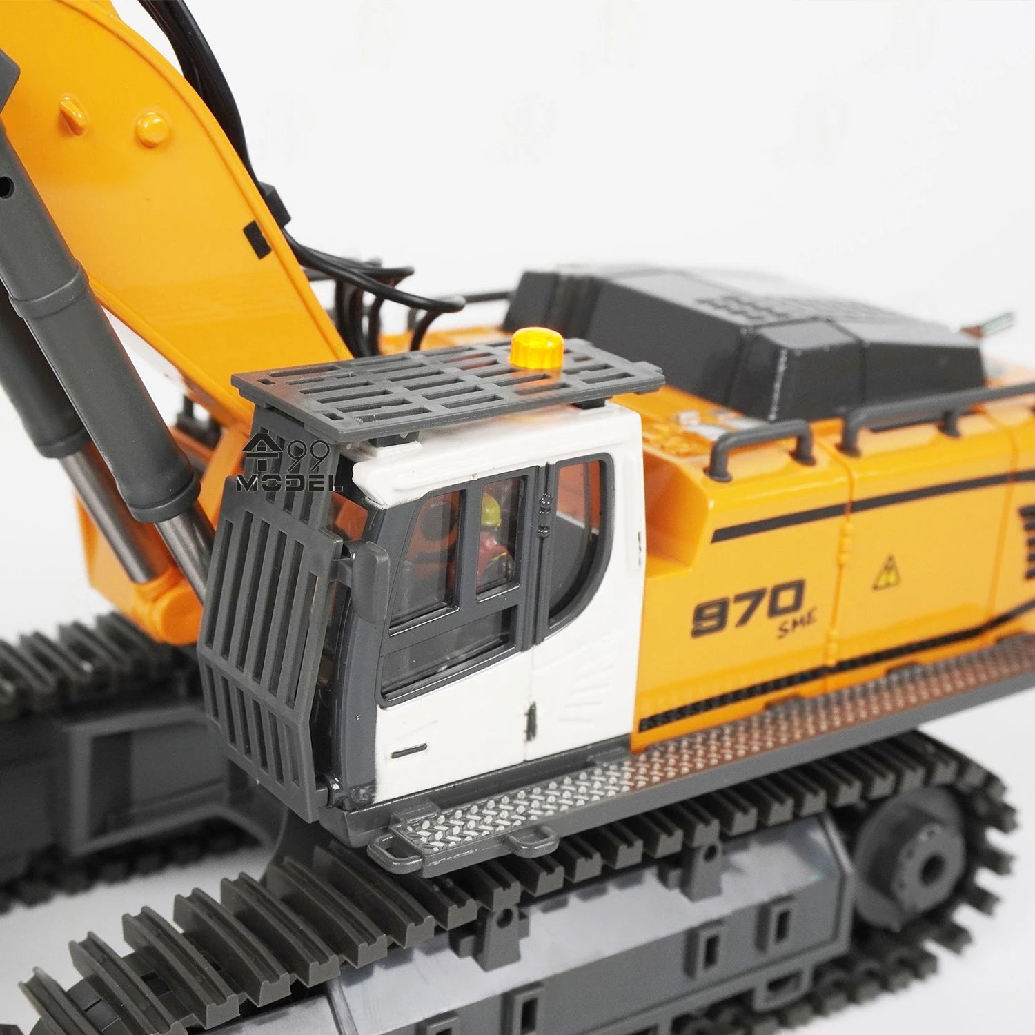 970 RC Mini Excavator 1/50 Scale Electric Excavator Simulation Model Desktop RC Excavator with Lighting System RC Car Toy Gift