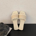 2026 women's new summer retro style beach shoes with soft soles and exposed toes, one-piece slippers