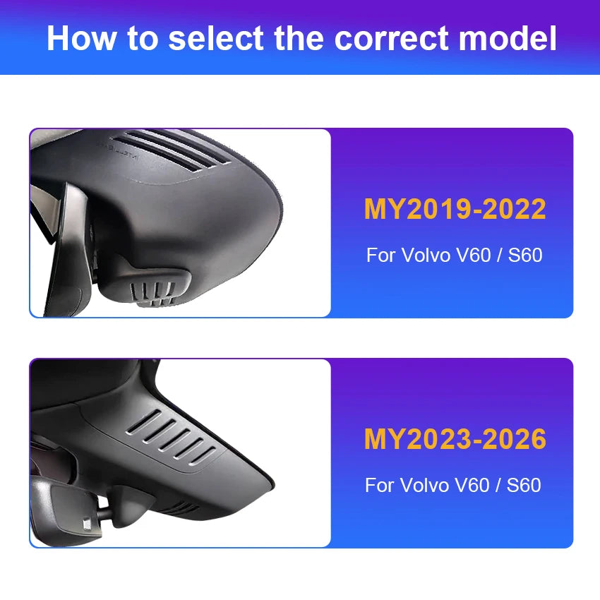 4K Dash Cam For VOLVO XC90 XC60 XC40 S90 V90 S60 V60 S80 XC70 C40 EC40, Plug and Play Dashcam Camera Wifi Car DVR For Polestar 2