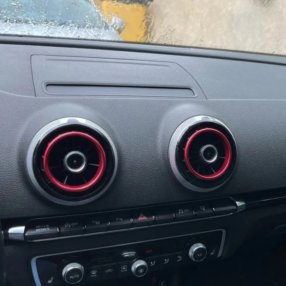 Car Air Center Console Outlet Trim Inner Ring Cover Styling For Audi A3 8V S3 2014-2019 Q2 2017 2018 2019 Interior Accessories