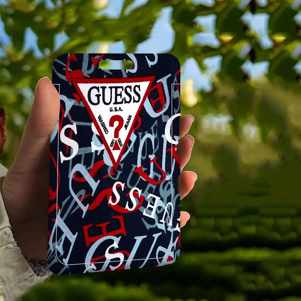 Fashion G-Guess-s Unisex Card Cover Women Lanyard Work ID Card Holder Business Work Card ID Badge Holder Bags Case