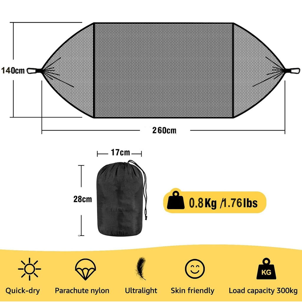 Lightweight Camping hammock with mosquito net Comfortable for Outdoor  Durable breathable 210T parachute nylon material Hammocks