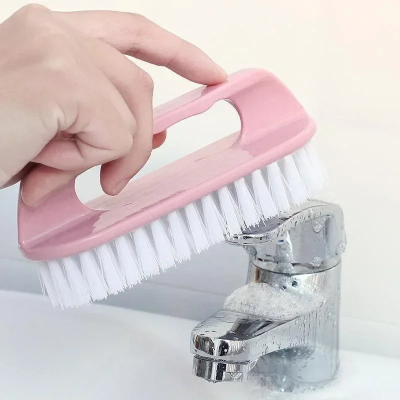 1PC Stiff Bristle Bathroom Brush Shoe Wash Plastic Brush Multi-functional Household Hand-held Cleaning Brush Laundry