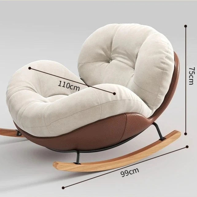 Cream New Pink Rocking Chair Lazy Recliner Home Leisure Single Sofa Balcony Living Room Rocking Chairs Muebles Para El Hogar