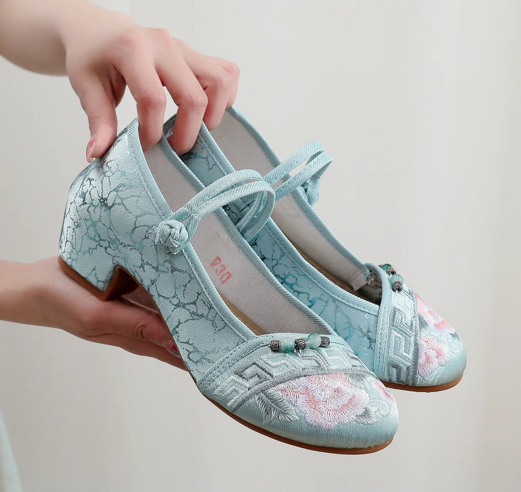 Shoes for Women Embroidery Ethnic Style Traditional Old Beijing Streetwear Dance Vintage Cheongsam Chinese Style Hanfu Qi Pao