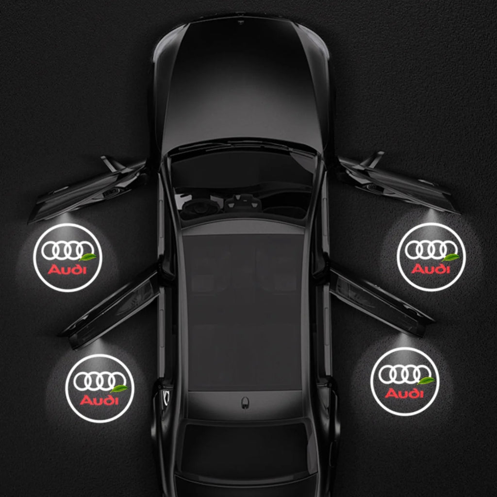 2Pc HD Car Door Projector Laser Lamp Auto Door Welcome Light For Audi A3 A4 A5 A6 A7 A8 S4 S5 S6 S7 S8 RS3 RS4 RS5 Q3 Q5 Q7 Logo
