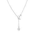 Trendy Moon Star Pendant Choker Necklace Simple Gold Color Alloy Charm Chain Collares Necklace For Women Party Jewelry Gift