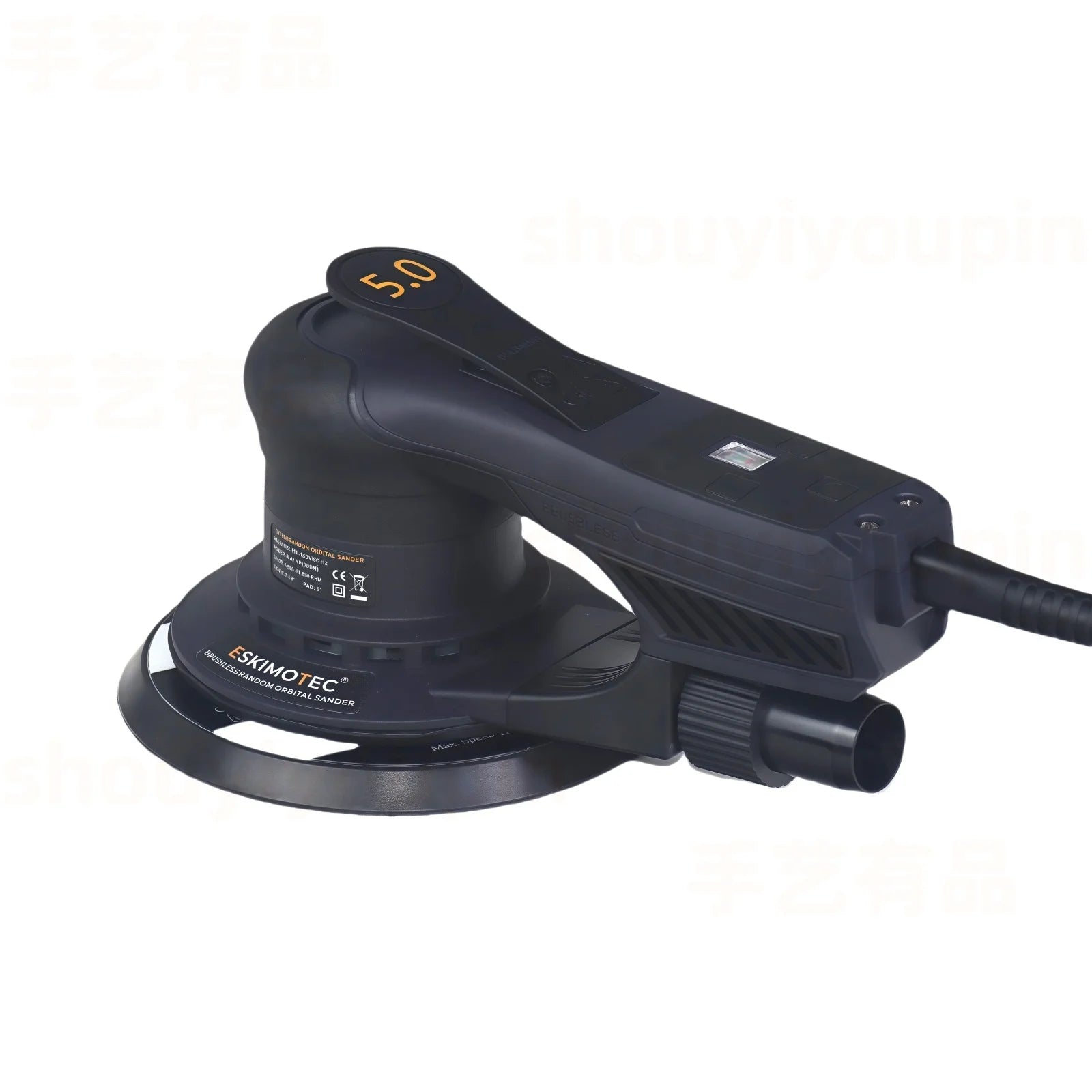 2025 360W 6 Inch 150mm Brushless Orbital Sander Electric Sanding Sander Machine 5mm Random Orbital Sander for Car Wood Wall