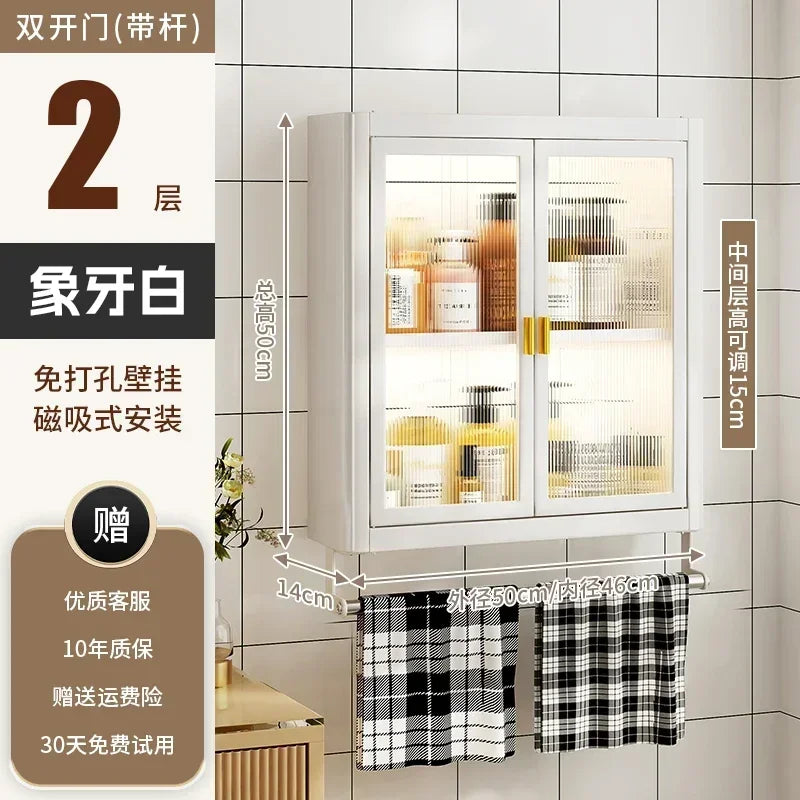 Modern Wall Mounted Bathroom Cabinet white Waterproof Storage Organizer Shelf for Toilet Vanity Bathroom home Decor Furniture