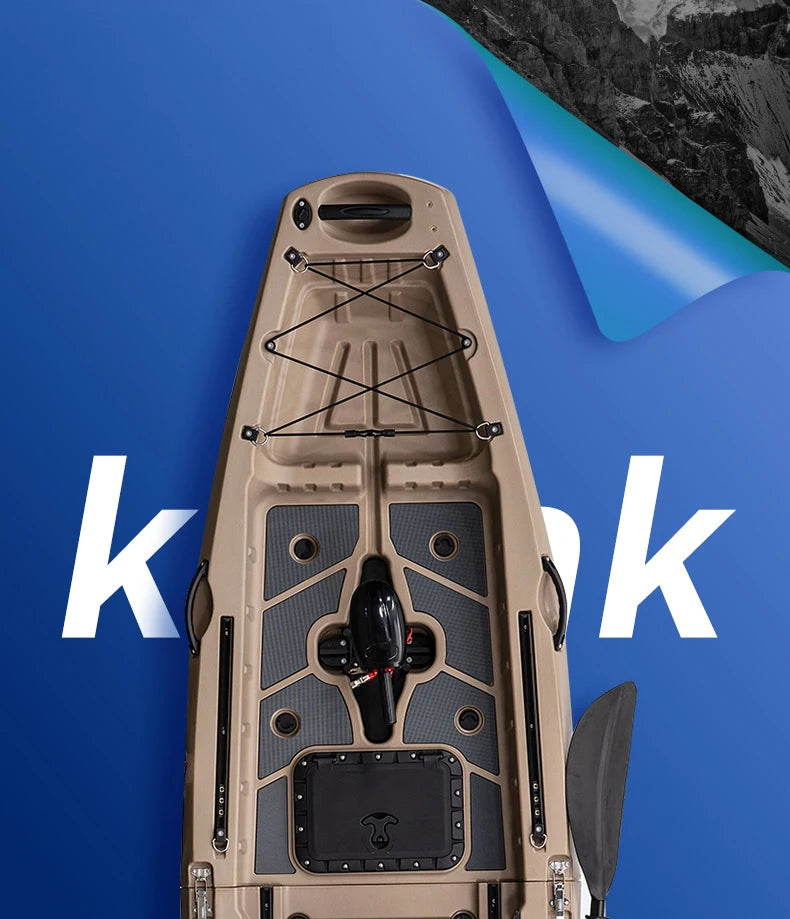 Modular Kayak LLDPE Fishing Boat Motorized Canoe Seat Paddle Rotomolded Portable Take Apart Raft Angling Drift Engine Water Gear