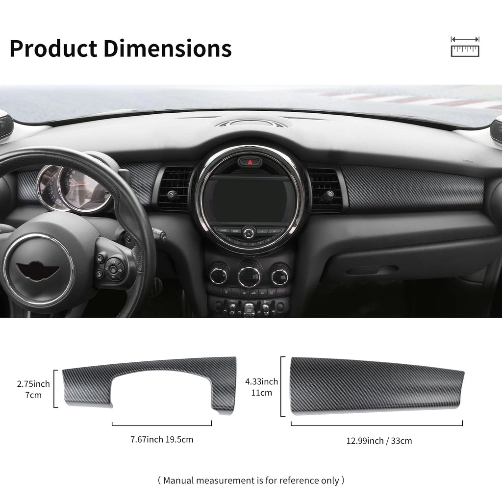 Car Dashboard Decorative Shell ABS Leather For Mini Cooper F55 F56 F57 2014-2021 Center Console Decorative Shell Car Accessories
