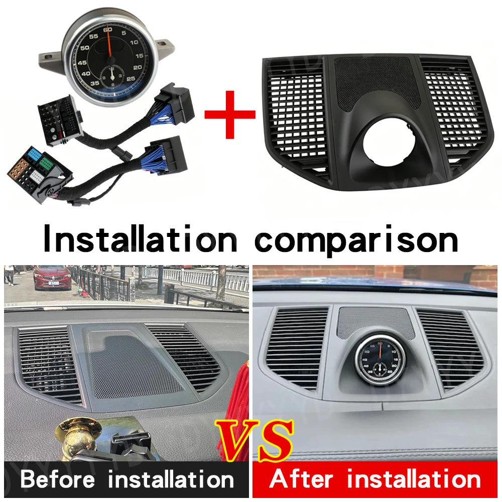 Car Stopwatch Clock For Porsche Macan Stopwatch 95B Clock 2014-2025 Car Interior Dashboard Clock Upgrade Modification Accessorie