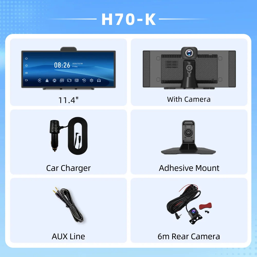 Imagebon H70 Plus 11.4" 4K Car DVR
