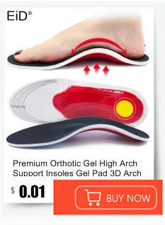 EiD New Arch Support 25mm Orthotic insole Black Leather orthotics Insoles for Flat Foot O/X Leg Corrected Shoe Sole insert pads