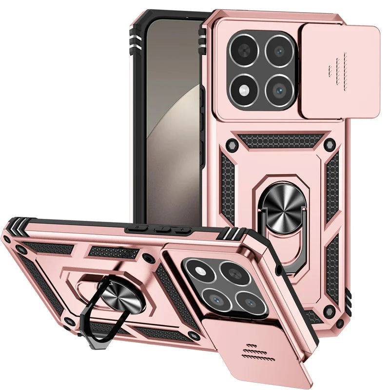 Armor Funda for Xiaomi 15T Pro 5G Case Car Magnetic Holder Ring Phone Case for Xiaomi 15 T Mi15tpro Xiaomi15T Lens Protect Cover