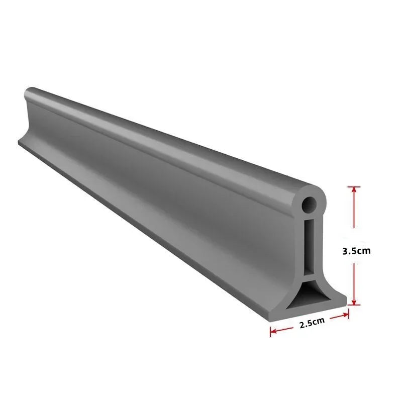 Bande de retenue d'eau souple en silicone pour salle de bain, barrière d'eau pour douche, idéal pour la séparation de cuisine, accessoires de douche