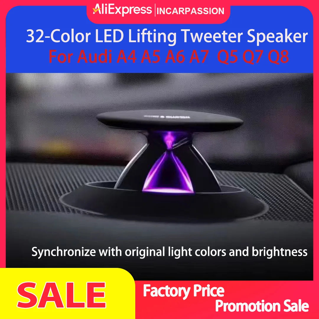 32 Color Lifting Tweeter Speaker For Audi A4L A5 A6L A7 Q5 Q7 Q8 Car Instrument Electric Treble Horn Decoration Part