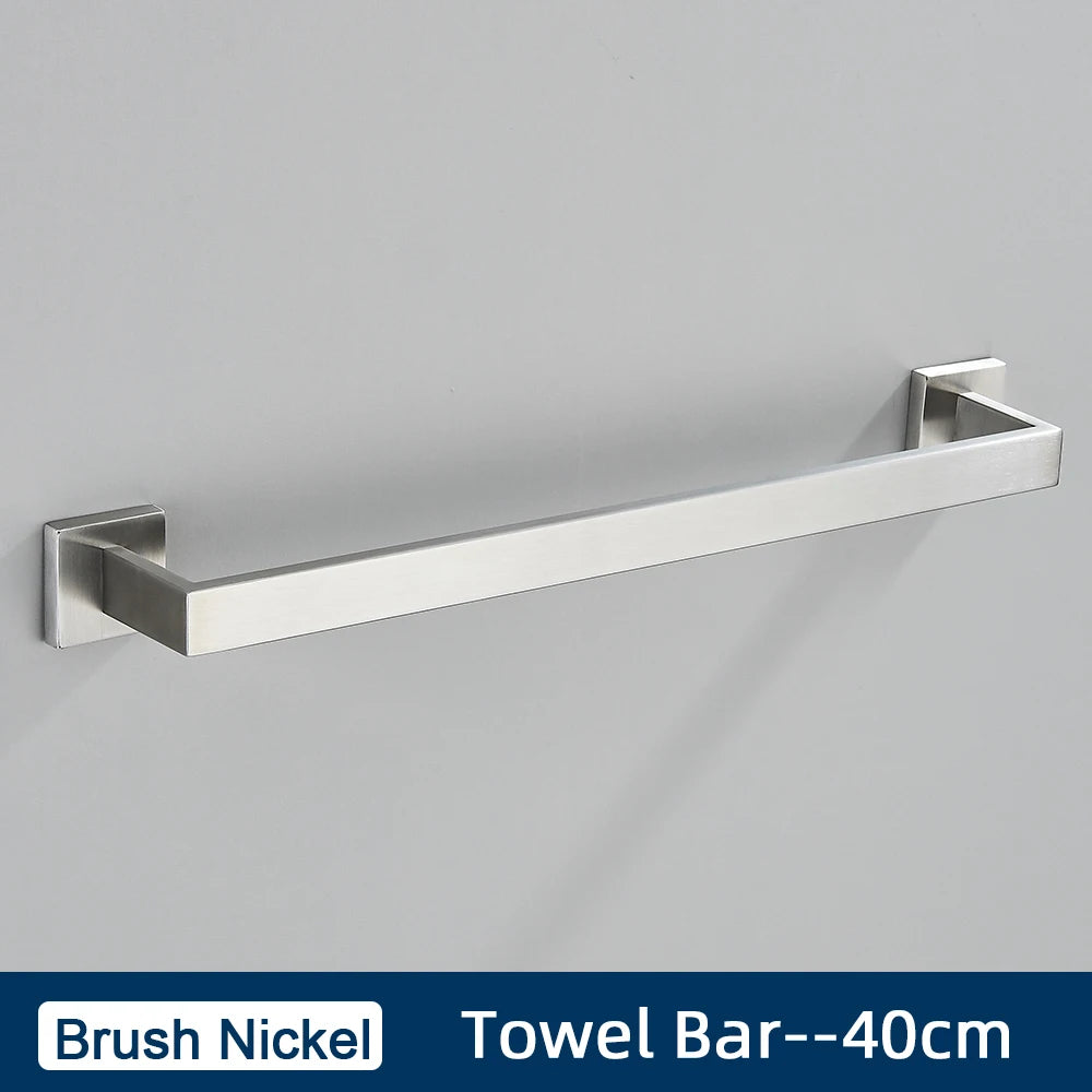 Bathroom Accessories Set Brushed Gold Toilet Wall Towel Bar Rail,Paper Holder and Hook Stainless Steel Bath Rack Hanger Hardware