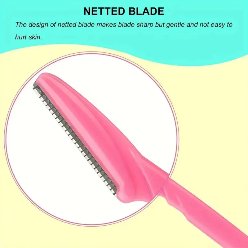 10Pcs Facial & Eyebrow Razors for Women Men, Safe Brow Shaver Hair Trimmers with Protective Covers Beauty Tools