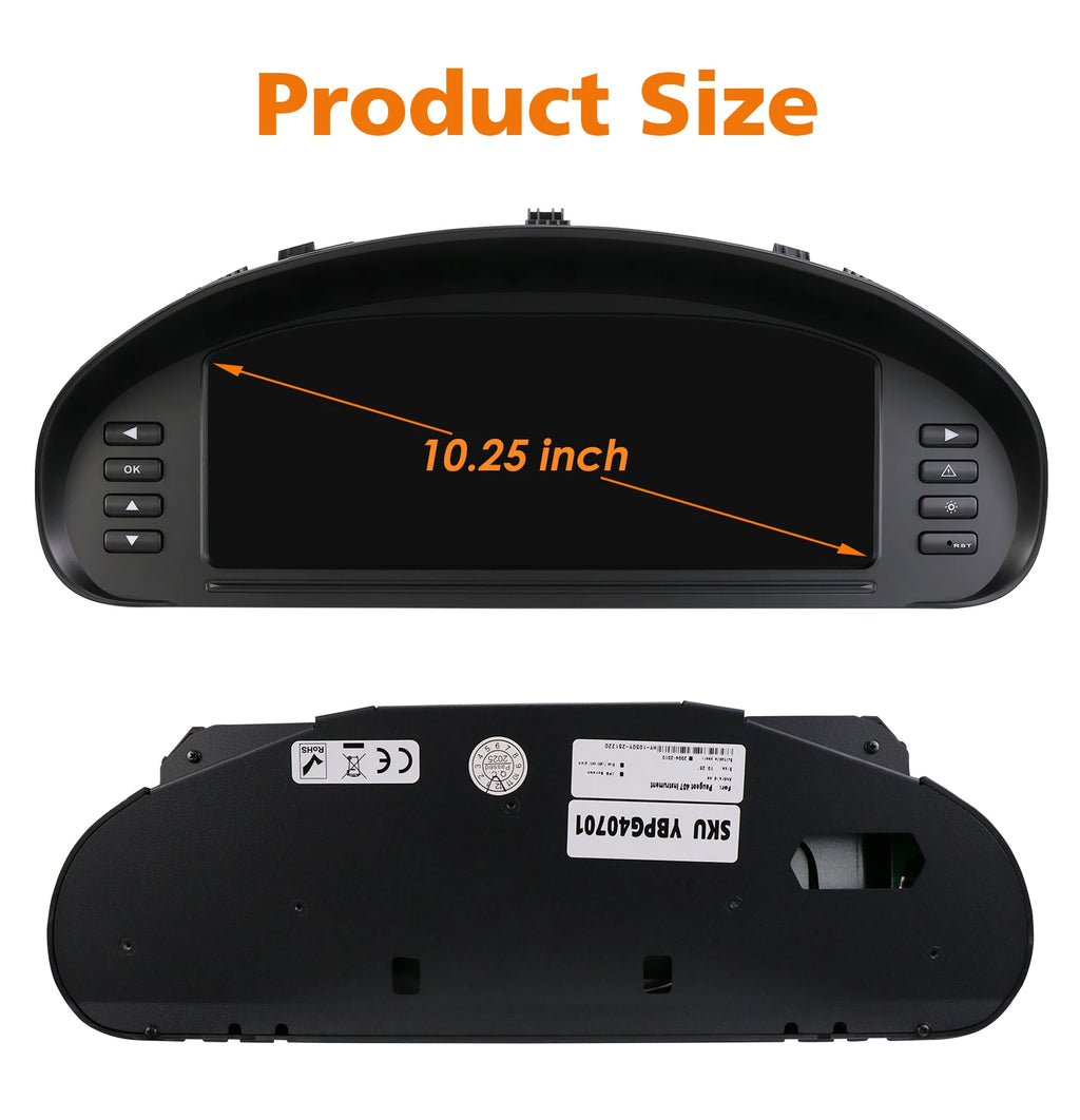 Hizpo Auto Lcd Dashboard Panel for Peugeot 407 407SW 2004-2010 Digital Cluster Instrument Display Snelheidsmeter Virtual Cockpit