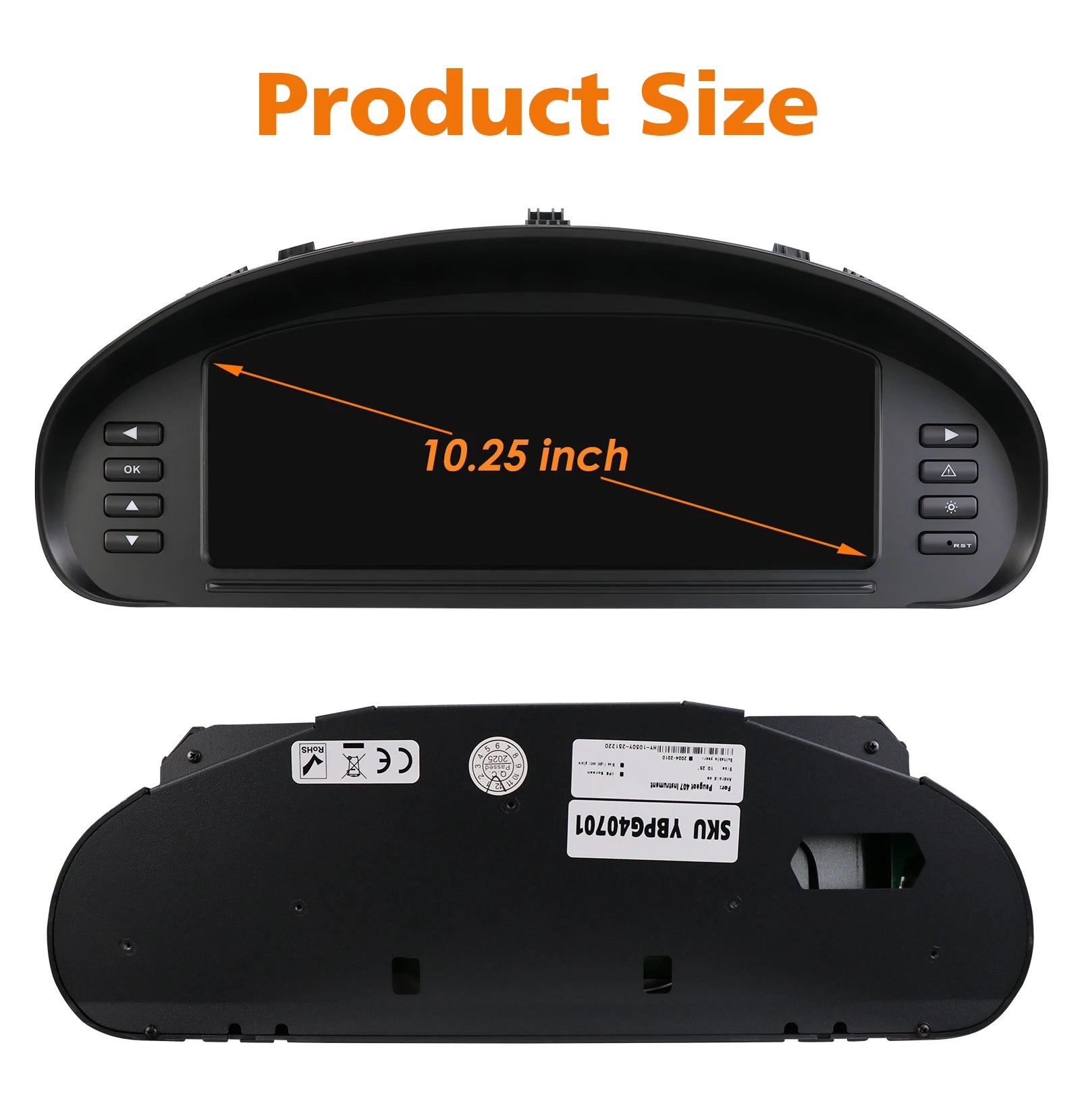 Hizpo Auto Lcd Dashboard Panel for Peugeot 407 407SW 2004-2010 Digital Cluster Instrument Display Snelheidsmeter Virtual Cockpit