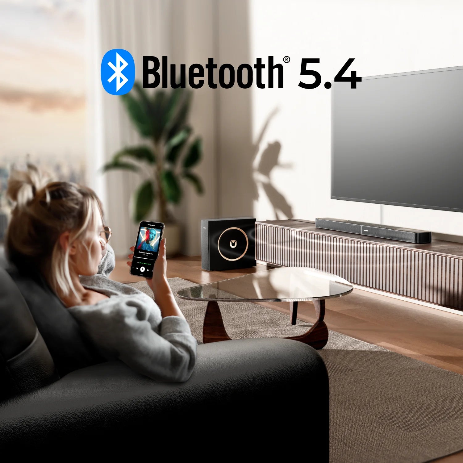 ULTIMEA 300W 3.1.2ch Dolby Atmos Soundbar with 5.25'' Wired Subwoofer, Home Theater Sound System for TV, APP Control