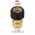 Swivel M22 To 1/4" Quick Connect Hitch For High Pressure Wash Gun To Hose Adaptor Connection
