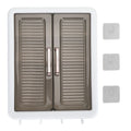 Cosmetics Wall Storage Cabinet PP Stable Large Capacity Bathroom Cabinet Wall Mounted Multifunctional Space Saving for Bedroom