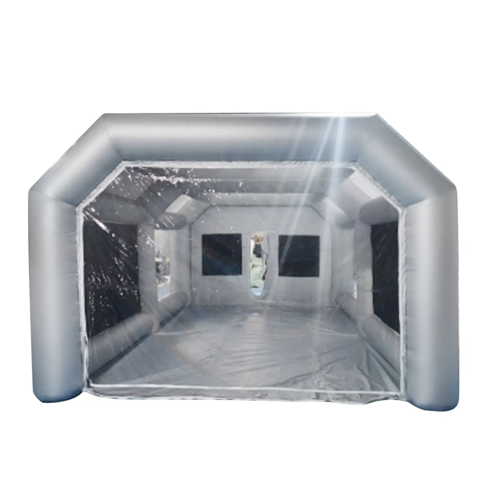 Heavy Duty Inflatable Paint Tent 13x8x7ft with Ventilation System for Workshop Garage and Temporary Paint Enclosure