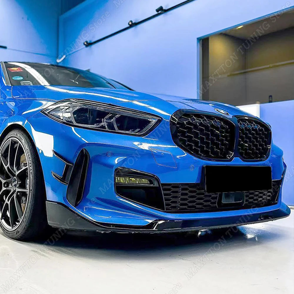 M Performance Style For Bmw 1 Series F40 120i 120d 128ti M135i 2019-2023 Front Bumper Side Splitter Air Vent Trim Spoiler Black
