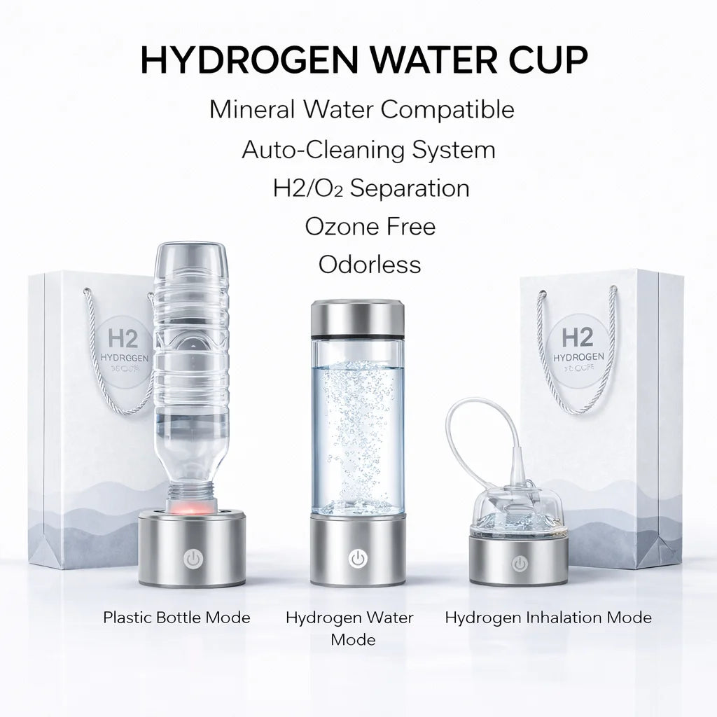 12000PPB Hydrogen Water Bottle Generator SPE PEM Portable USB Rechargeable Hydrogen Water Maker Health Gift Box