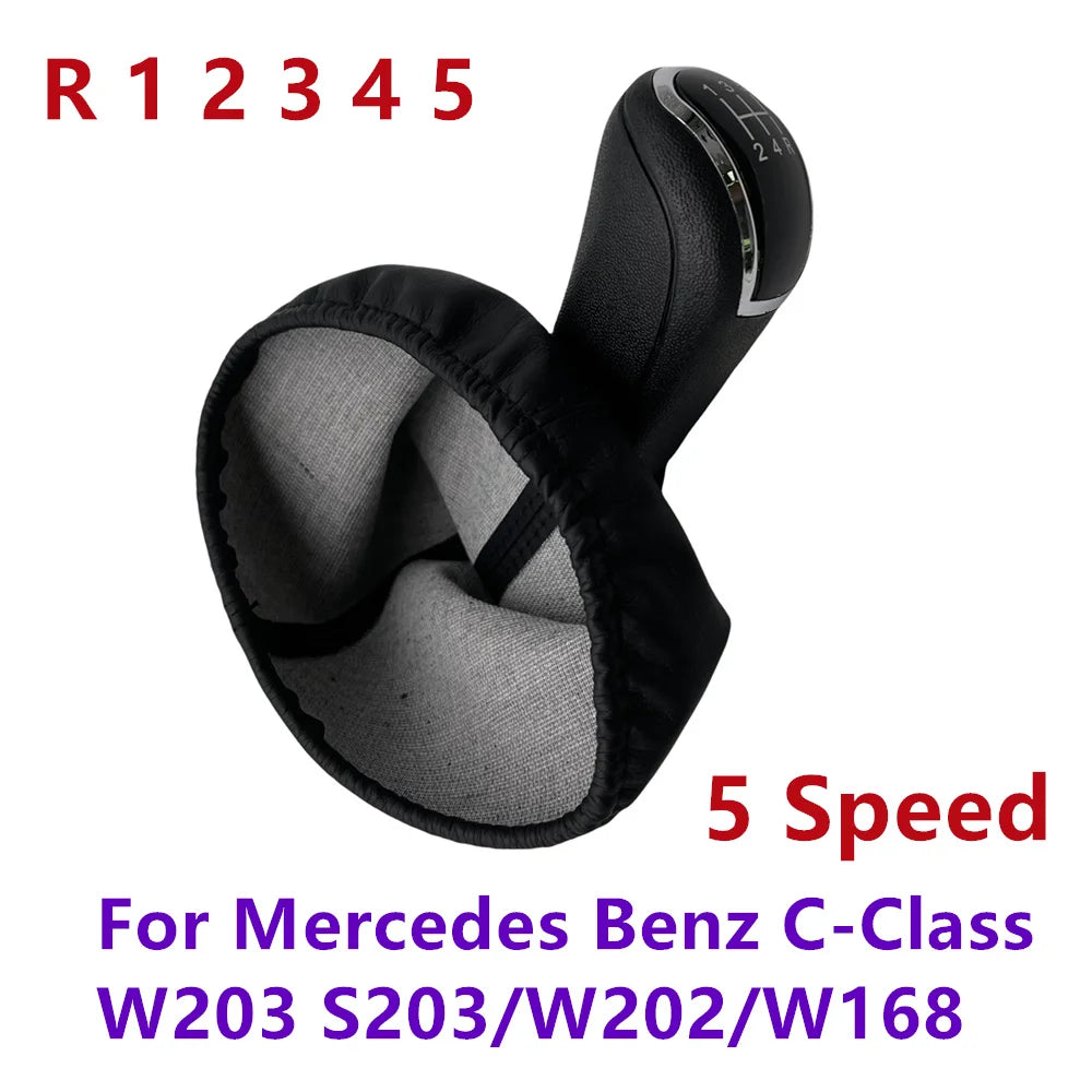 For Mercedes Benz C-Class W203 S203/W202 BJ (1993-2001)/A-Class W168 5 Speed High Quality Car Shift Gear Knob Shifter  Auto Part