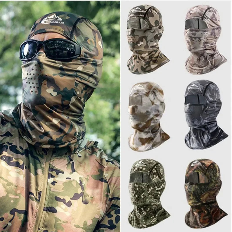 Hiking Scarves Mask Cycling Balaclava Full Cover Face Mask Cap Quick Dry Lycra Sun Ultra UV Protection Outdoor Ski Hunting