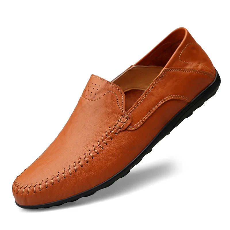 Genuine Leather Men Shoes Casual Italian Mens Loafers Moccasins Luxury Brand Formal Slip on Male Boat Shoes Zapatos De Hombre